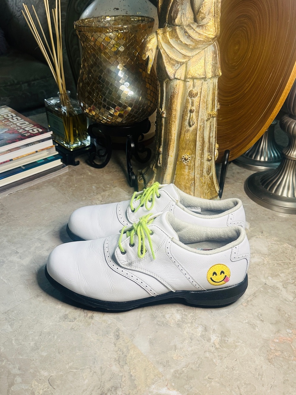 FootJoy DryJoys Spikes Women's White Golf Shoes Size 10